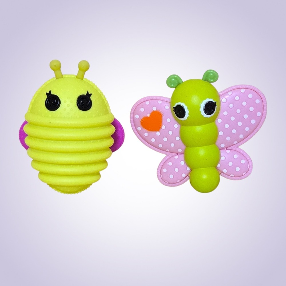 Lalaloopsy Flowerpot Blossom Pix E. Flutters Butterfly Bee Accessories Lot of 2